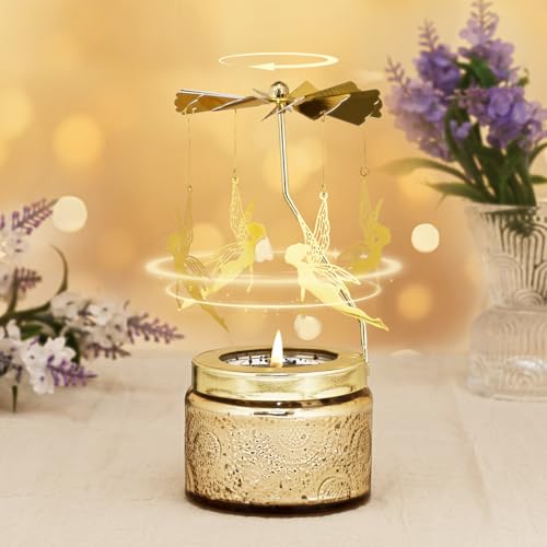 Magic Fairy Gifts for Women, Rotating Lavander Scented Candle with Gift Box Bag, Unique Birthday Gift for Mom Wife Daughte...