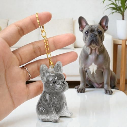 KH866 4PCS Dog Hair Collector Keychain, Fur Keepsake Bottle Charm Dog Shape Pet Memorial Storage Box, Collection Capsule A...