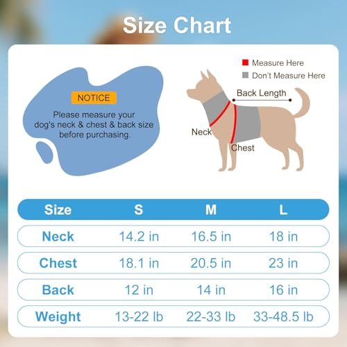 BEAUTYZOO Dog Cooling Vest with Zipper, Lightweight Breathable Cooling Shirt for Summer, Adjustable Reflective Cooling Jac...