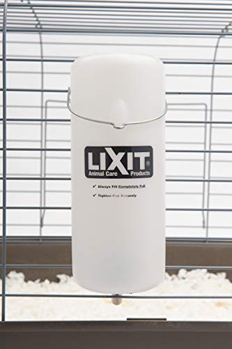 Lixit Widemouth Cage Water Bottles for Rabbits, Ferrets, Guinea Pigs, Rats and Other Small Animals. (White, 32 Ounce)