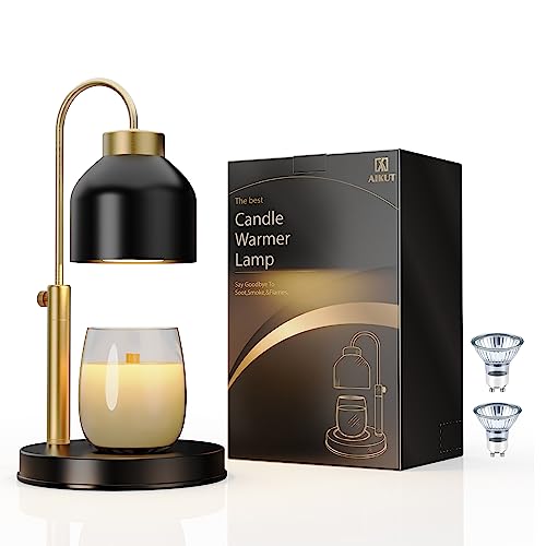 AIKUT Candle Warmer Lamp, 2 Bulbs, Timer & Dimmer, Height Adjustable, Compatible with Large Yankee Candle Jars, 3 Wick Can...