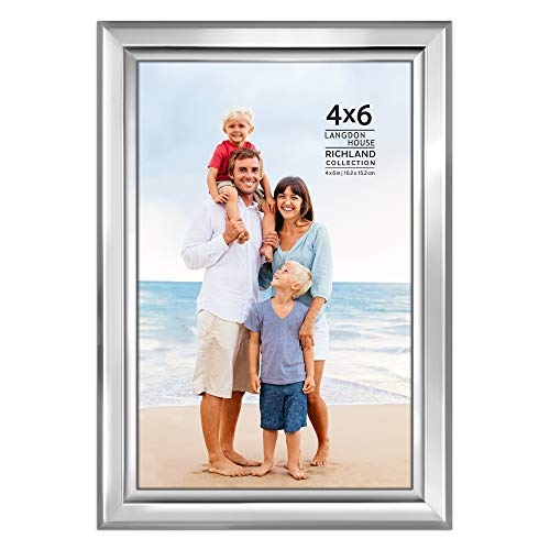 Langdon House 4x6 Silver Picture Frame - Distinguished Edging for Classic Style - Richland Collection