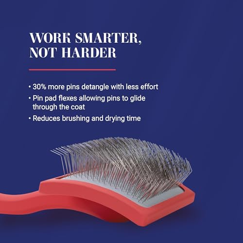 Chris Christensen Big G Dog Slicker Brush for Dogs (Goldendoodles, Labradoodles, Poodles), Groom Like a Professional, Fluf...