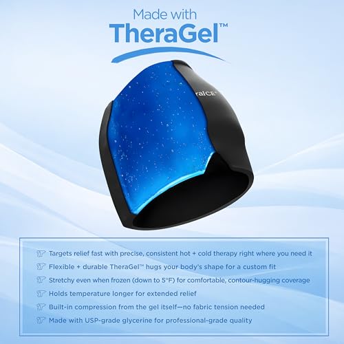 TheraICE Headache Relief Cap, Migraine Ice Pack Mask Products, Women Cooling Gel Hat, Face Cold Compress Head Wrap for Her...