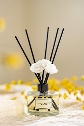 CULTURE & NATURE Reed Diffuser Set 6.7oz (200ml) Clean Cotton Scented Diffuser with Sticks Home Fragrance Reed Diffuser fo...