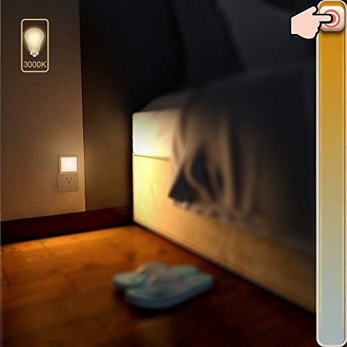 MAZ-TEK Plug-in Led Night Light with Auto Dusk to Dawn Sensor,Adjustable Brightness Warm White Lights for Hallway,Bedroom,...