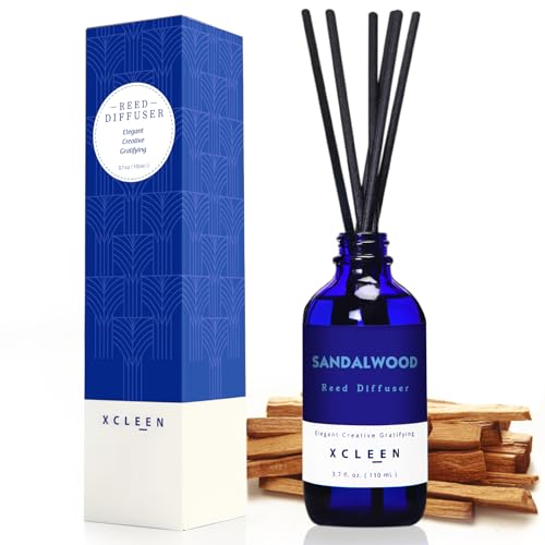 Xcleen Reed Diffuser Set with Sticks, Sandalwood Scented Oil Diffuser for Bathroom, Room Fresheners, Home Fragrance Bedroo...