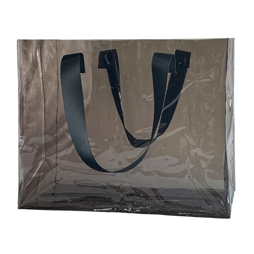 TotePrint Holographic PVC Beach Bag Waterproof - 18×13×6inch Large Clear Tote for Women Men Pool Travel Sandproof Carry All