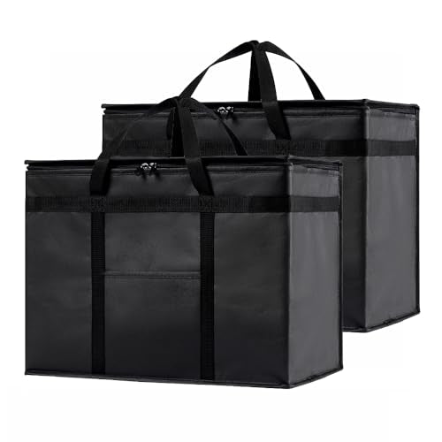 NZ home Insulated Bags for Food Delivery (XL Plus) Grocery Shopping Cooler Bag, Pizza Delivery, Hot & Cold Catering Tote, ...