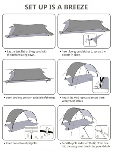 Kilindeer Beach Umbrella with UPF 50+ UV Protection, Portable Beach Tent Canopy with 360° Ventilation, 4 Sandbags, Wind Ro...