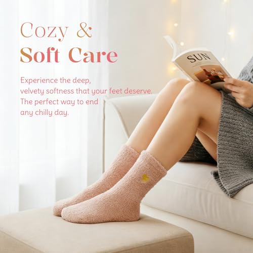 Brikabia Dance Gifts for Dancers, Ultra Soft Fuzzy Dance Socks for Women Dancer Party Favor