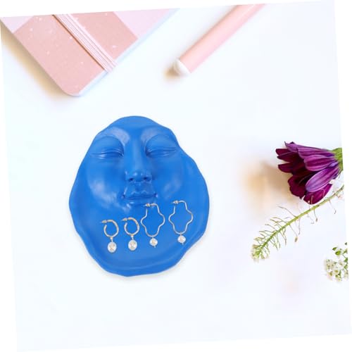HOOTNEE Modern Face Tray Stylish Jewelry Dish and Candle Storage for Room Vanity Decor Trinket Tray for Aesthetic Home Org...
