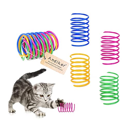 Andiker Interactive Cat Spiral Creative Spring Toy to Kill Time and Keep Fit, Sturdy and Heavy Plastic for Swatting, Bitin...