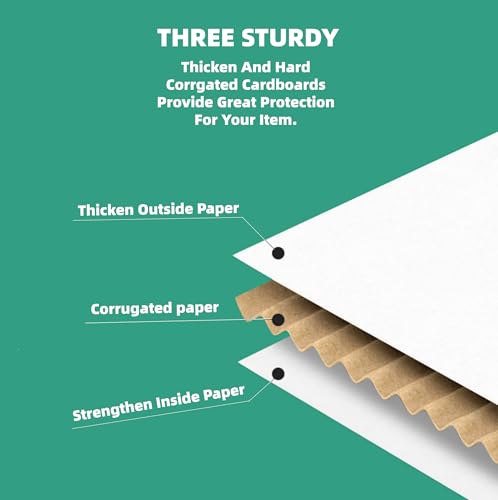 Small White Box 6 x 6 x 2 Inch 50 Pack Recyclable Corrugated Gift Mailers Storage Business Packaging Shipping Boxes