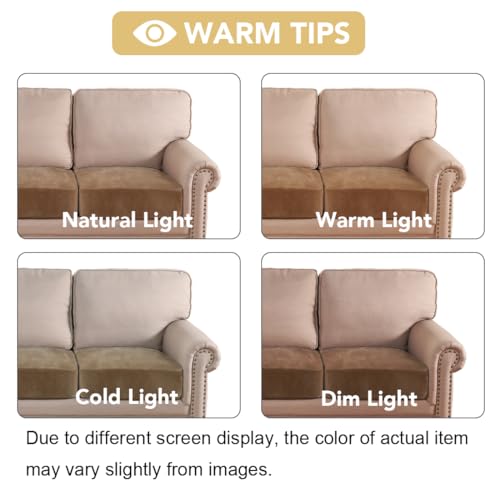 H.VERSAILTEX Velvet Stretch Couch Cushion Cover Plush Cushion Slipcover for Chair Loveseat Sofa Cushion Furniture Protecto...