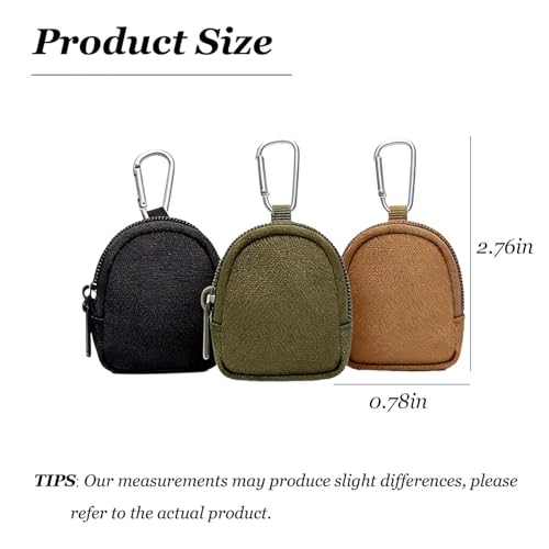 3Pcs Mini Coin Purse Keychain Set Small Backpack Keychain Clip-On Wallet Portable Coin Purse Gift for Friends