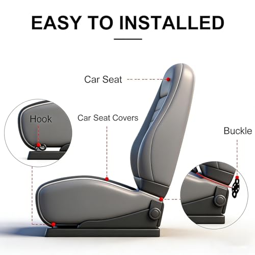 Suninbox Car Seat Cover,Linen Bottom Car Seat Covers,Universal Cloth Car Seat Cushion Cooling Breathable Ventilated Front ...