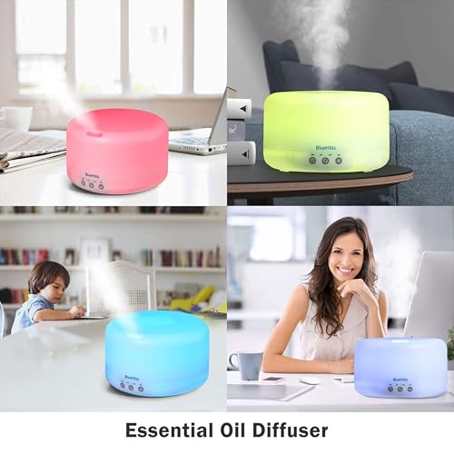 BlueHills Premium 1000 ML XL Essential Oil Diffuser Aromatherapy Humidifier with Remote for Large Room Home 18 Hour Run Hu...