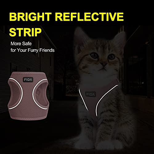 Fida Cat Harness and Leash Set for Walking Kitten and Puppy, Escape Proof Kitten Harness with Breathable Lightweight Soft ...