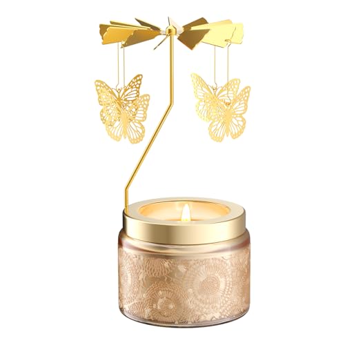 Rotatable Osmanthus Flower Scented Candle, Gifts for Women, Single-Wick with 20 Hours of Burn Time, Ideal for Creating Rel...
