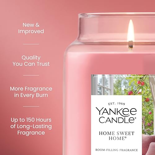 Yankee Candle Home Sweet Home Scented Candle, 22oz Large Jar, Up to 150 Hour Burn Time, Giftable