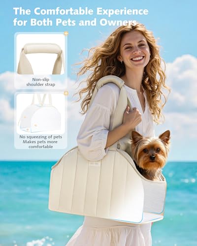 Pecute Cat Purse Carrier, Lightweight Cat Carriers for Small Cats with Large Pockets, Cat Soft-Sided Carriers up to 6.6lb...