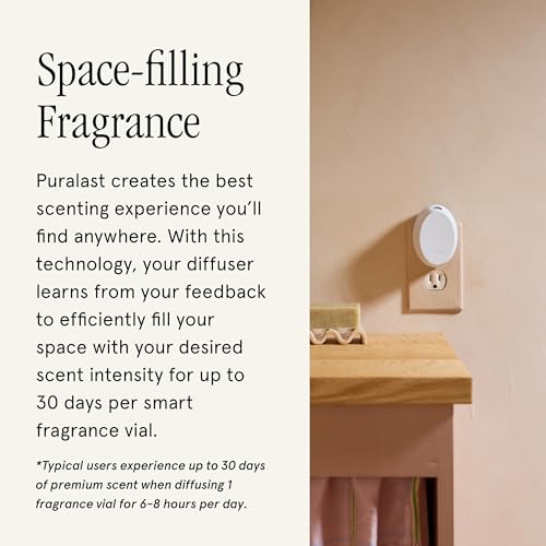 Pura Mini Smart Fragrance Diffuser for Small Spaces Adjustable Smart Home Device with LED Light & Automatic Vial Detection...