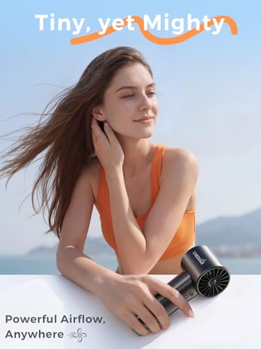 Cheerair Handheld Portable Fan, 6-Speed Powerful Mini Personal Fan, Rechargeable 5000mAh Battery with Up to 15 Hours Runti...