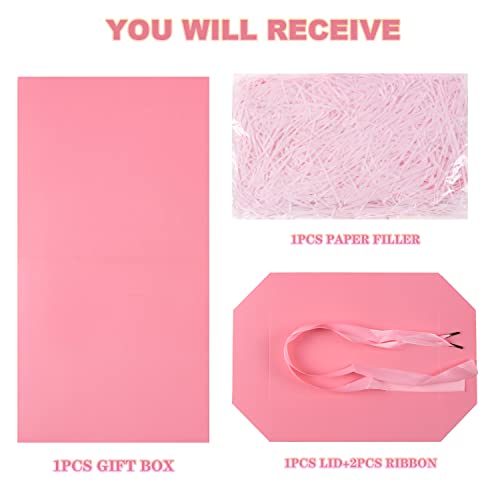 Elephant-package Medium Gift Box with Lids, Ribbon and Paper Filler, for Girls Women Birthdays, Mother's Day, Bridal Showe...