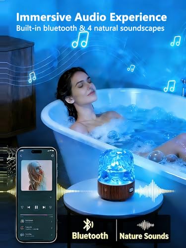 Spa-Like Shower Lamp, Bluetooth Speaker Waterproof Lamp, Rechargeable Lumena Lamp with Remote & Touch Control, 16 Colors O...