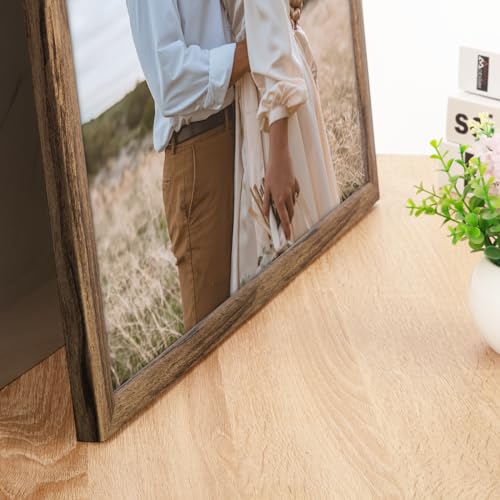 euwazram Rustic Walnut 4x5 Frame - Single Frame, 4 x 5 Poster Frame for Artwork, Puzzles, Photos and Movie Posters Picture...