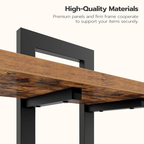 HOOBRO Floating Shelves, 15 Inch Wall Shelf Set of 2, Wall Mounted Storage Shelves 2-Tier, Hanging Bathroom Shelves, for L...