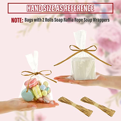 Tudomro 100 Pcs Clear Flat Cellophane Soap Bags for Packaging 4.9'' x 7.9'' Small Mini Soap Cookie Candy Wrappers Bags wit...