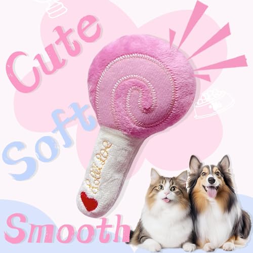 MOSYZEO Small Dog Toys, Squeaky Dog Toy for Small Dogs- Pink Cute Puppy Toys, 4 Packs Pet Chew Toys for Fun, Interactive D...