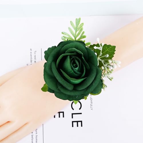 MAFELOE 2 Pieces Corsage Boutonniere Set, Artificial Flower Supplies for Wedding Prom Party Business Celebration Suit Deco...