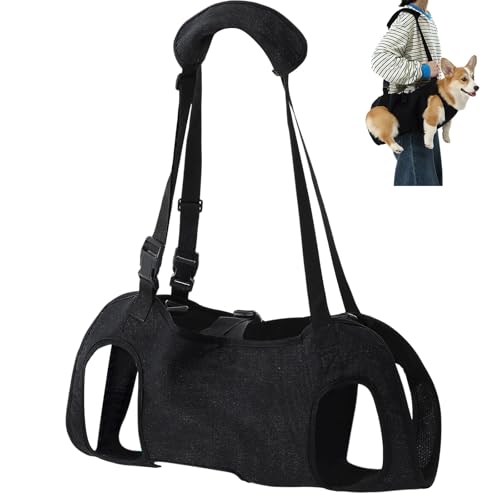 Shinylin Dog Carry Sling Emergency Backpack Pet Legs Support and Rehabilitation Dog Lift Harness Adjustable Lifting Straps...