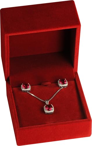 T Style Velvet Earring Gift Box for Dangling, Hoop and Leverback Earrings Luxury Velvet Material Multiple Use Necklace Ear...