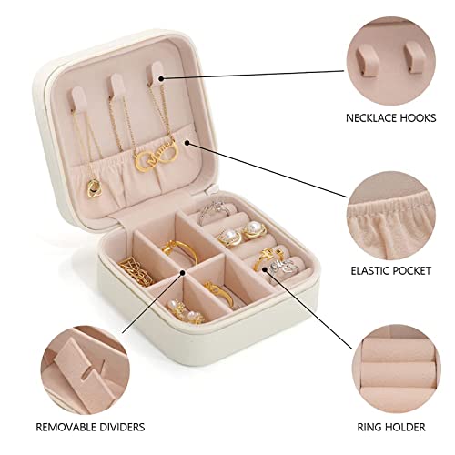 Yofair Mothers Day Mom Gifts for Women Personalized Jewelry Box with Birth Flower Custom Leather Travel Jewelry Case Ring ...