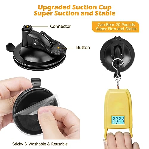 HOSFROLL Cat Toys, 2 Pack 3 in 1 Interactive Cat Toy for Indoor Cats with Sticky Super Suction Cup Detachable 10 Pcs Repla...