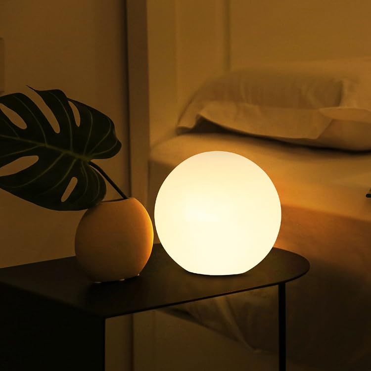 COPU LED Ball Light, 6-inch Glowing Orb Light, Rechargeable Globe Lamp, Dimmable Mood Lights W/Remote, Waterproof Ambient ...