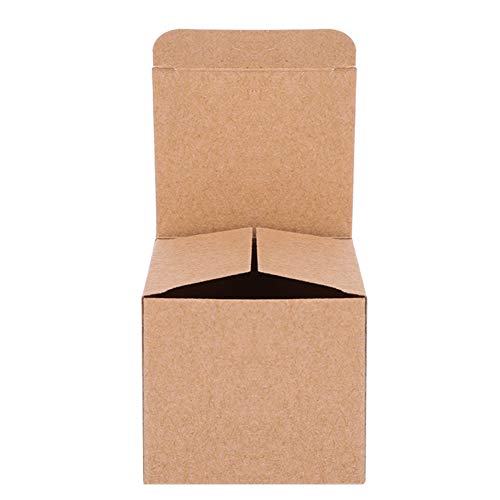 DCQRY 50PCS Kraft Paper Box Candy Bags Bulk Folding Retro Gift Boxes Mini Gift Wrapping Box Craft Carton Set for Christmas...