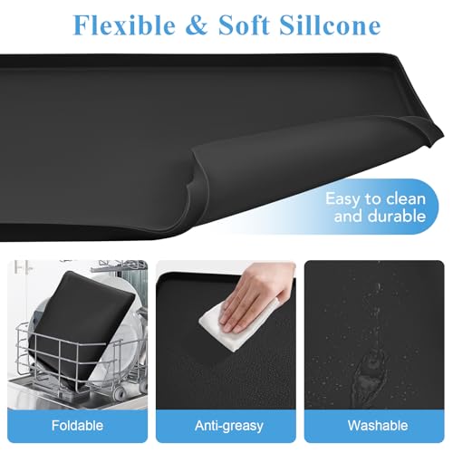 Water Cooler Drip Pan, Prevent Water Leakage and Protect Floor & Carpet, 19.7''x19.7'' Under Water Cooler Mat, Non-Slip Le...