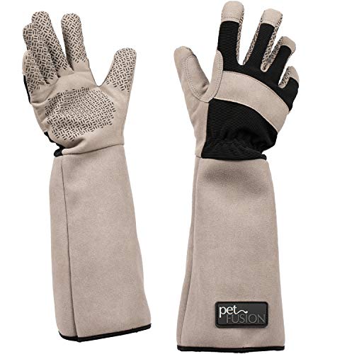 PetFusion Multipurpose Pet Glove for Grooming, Trips to Vet, Handling. [Puncture & Scratch Resistant, Water Resistant]. 12...