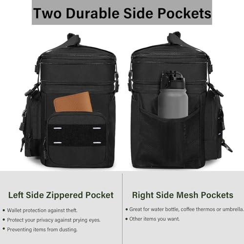 TENKIST Expandable Tactical Lunch Box, Large Insulated Lunch Cooler Bag Heavy Duty Leakproof Lunch Pail for Men Adults Wor...