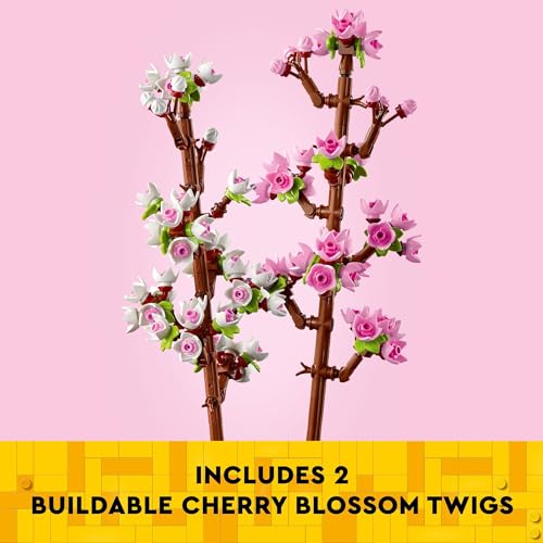 LEGO Cherry Blossom Building Toy for Kids, Girls & Boys, Ages 8+ - Artificial Cherry Blossom Decor for Home & Display - Cr...