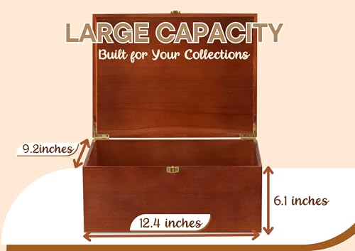 InnoBeta Christian Gifts Keepsake Box with Cross, Wooden Storage Boxes, Decorative Organizer with Lid for New Couples Memo...