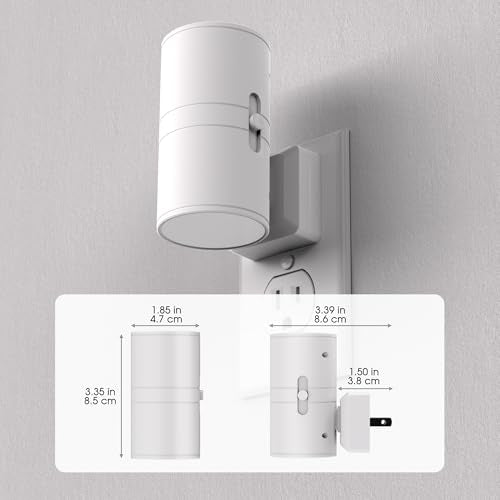 Briignite Night Lights Plug into Wall, Modern LED Night Light Plug in, Dusk to Dawn Sensor, Soft White 3000K, 0-100LM Adju...