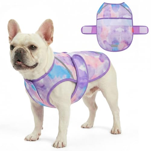 KYEESE Dog Cooling Vest, Lightweight Dog Cooler Jacket, 3D Breathable Mesh Pet Cooling Shirts for Summer with Reflective S...