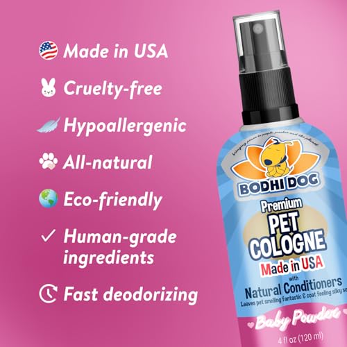 Bodhi Dog Premium Dog Cologne - Deodorizing Dog Perfume & Conditioner for Dogs & Cats - Natural Long Lasting Spray - Keeps...
