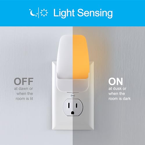 GE Sleeplite Night Lights Plug Into Wall, Dusk to Dawn Sensor, Ambient Lighting, Sleep Aid, Bathroom Décor, LED Lights for...